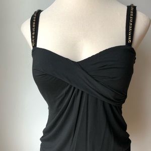 NWT Love Moschino knit tank gold chain straps